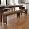 Flash Furniture HERCULES Series 8' x 12'' Antique Rustic Solid Pine Folding Farm Bench with 3 Legs XA-B-96X12-L-GG - alternate 1